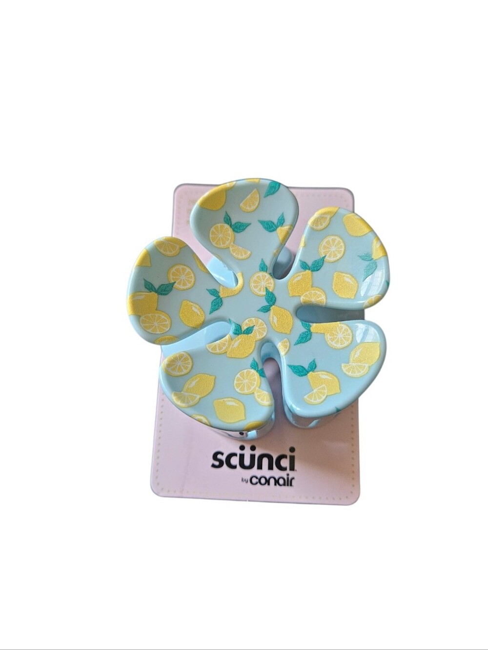 Scunci Lemon Flower Hair Clip - Light Blue & Yellow